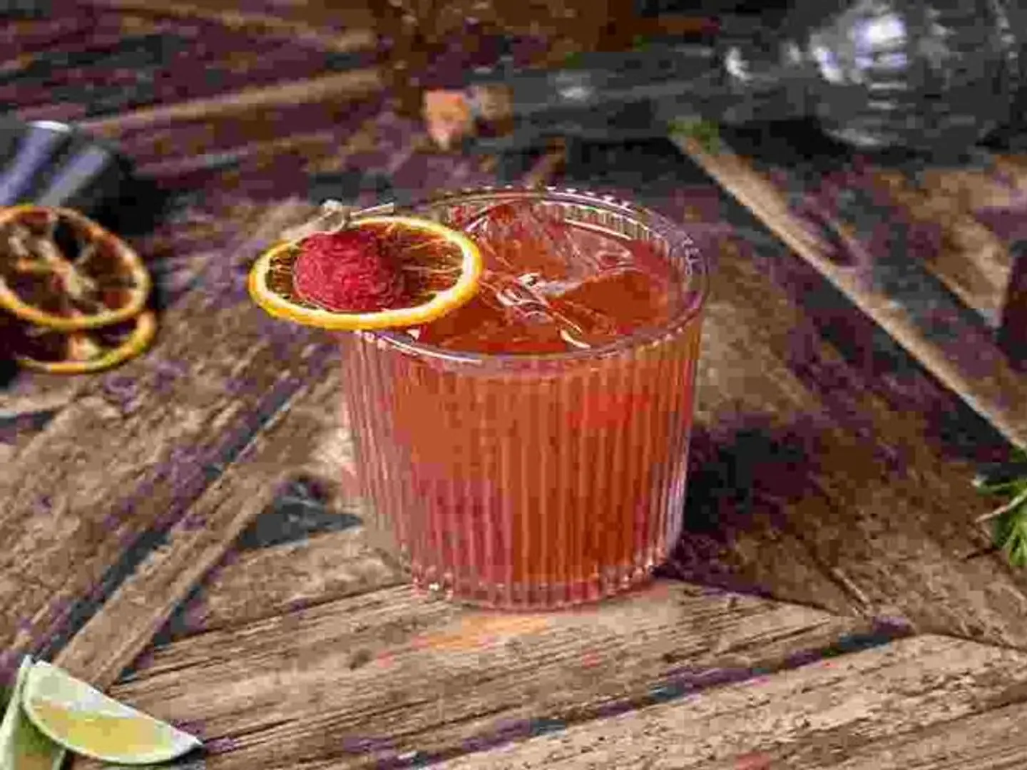 Ice Tea With Raspberries