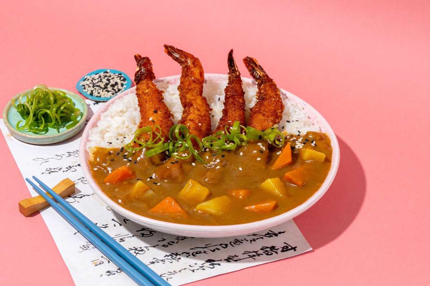 Prawn Katsu Curry With Rice