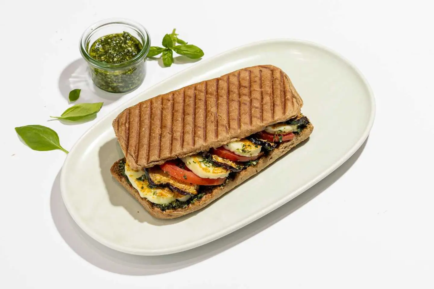 Eggplant & Halloumi Sandwich