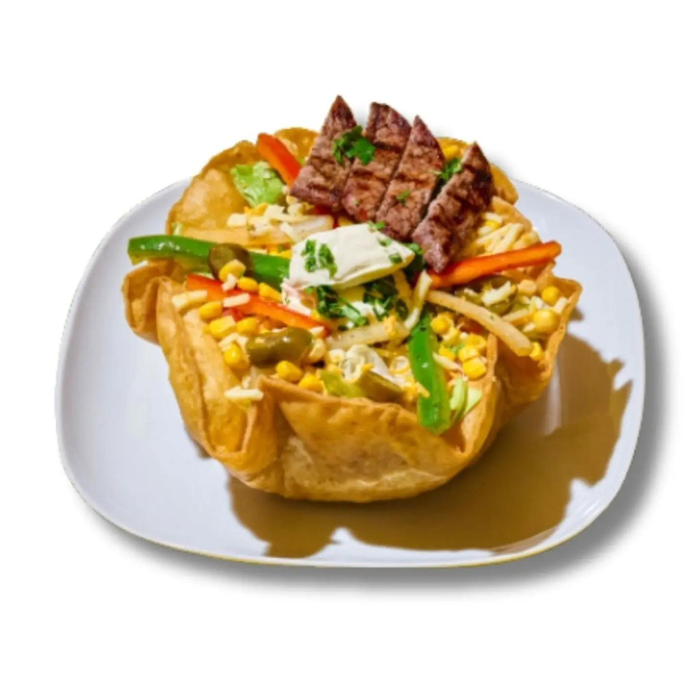 Beef Fajita Taco Salad