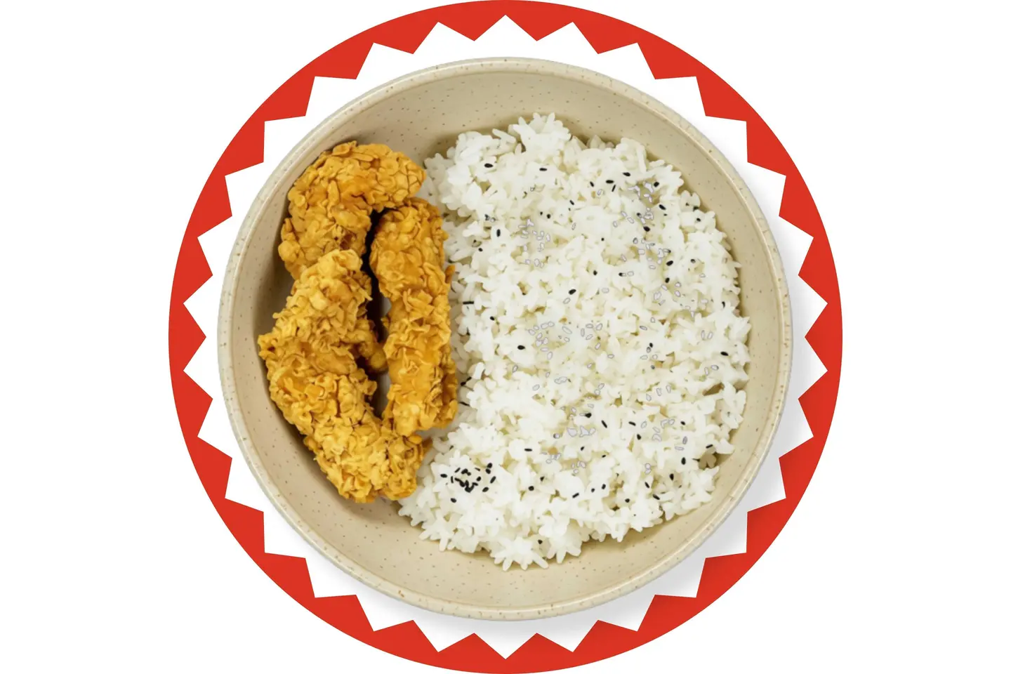 Crispy Chicken Strips With Rice