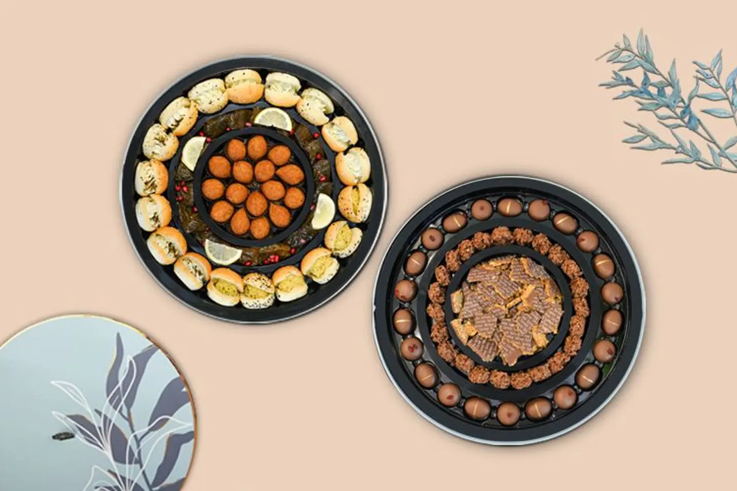 باكج حالي مالح دائري (كبة و ورق عنب)