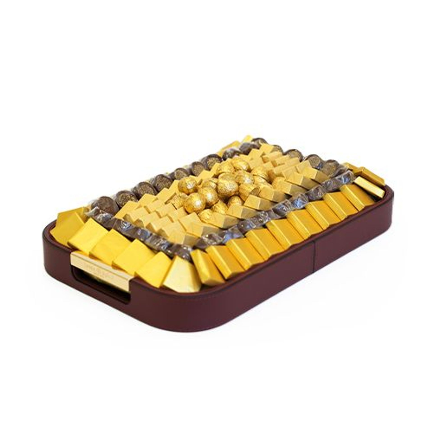 Maroon Leather Chocolate Tray