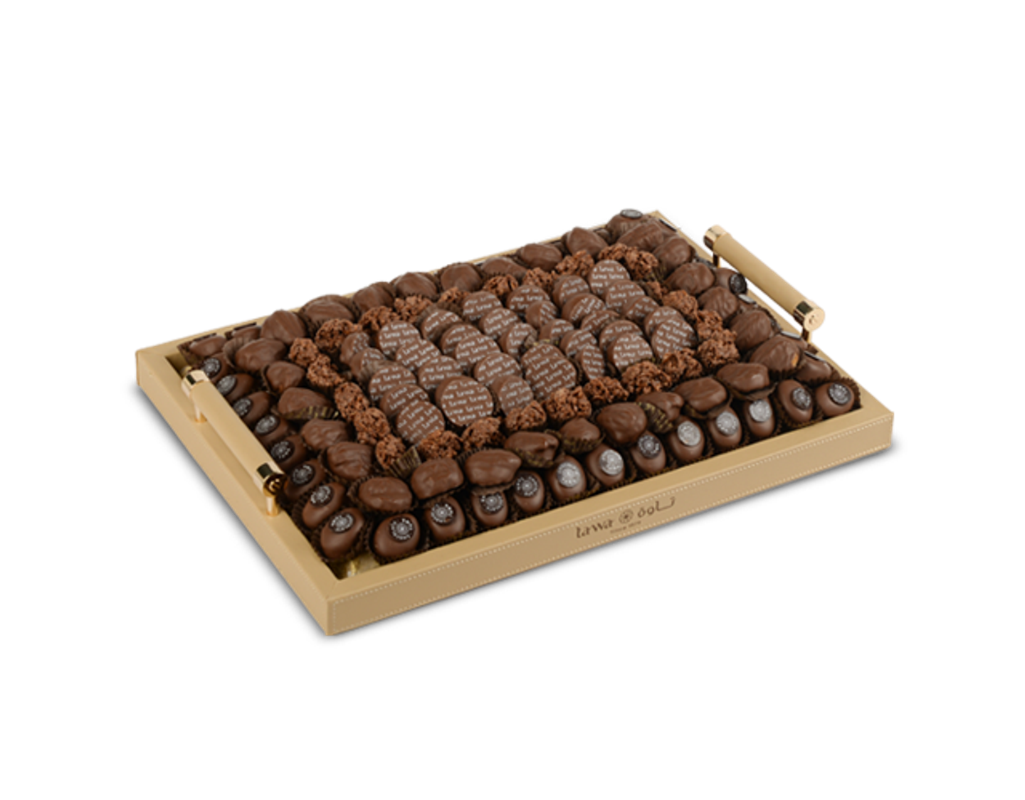 Rectangular Leather Tray Open Chocolate