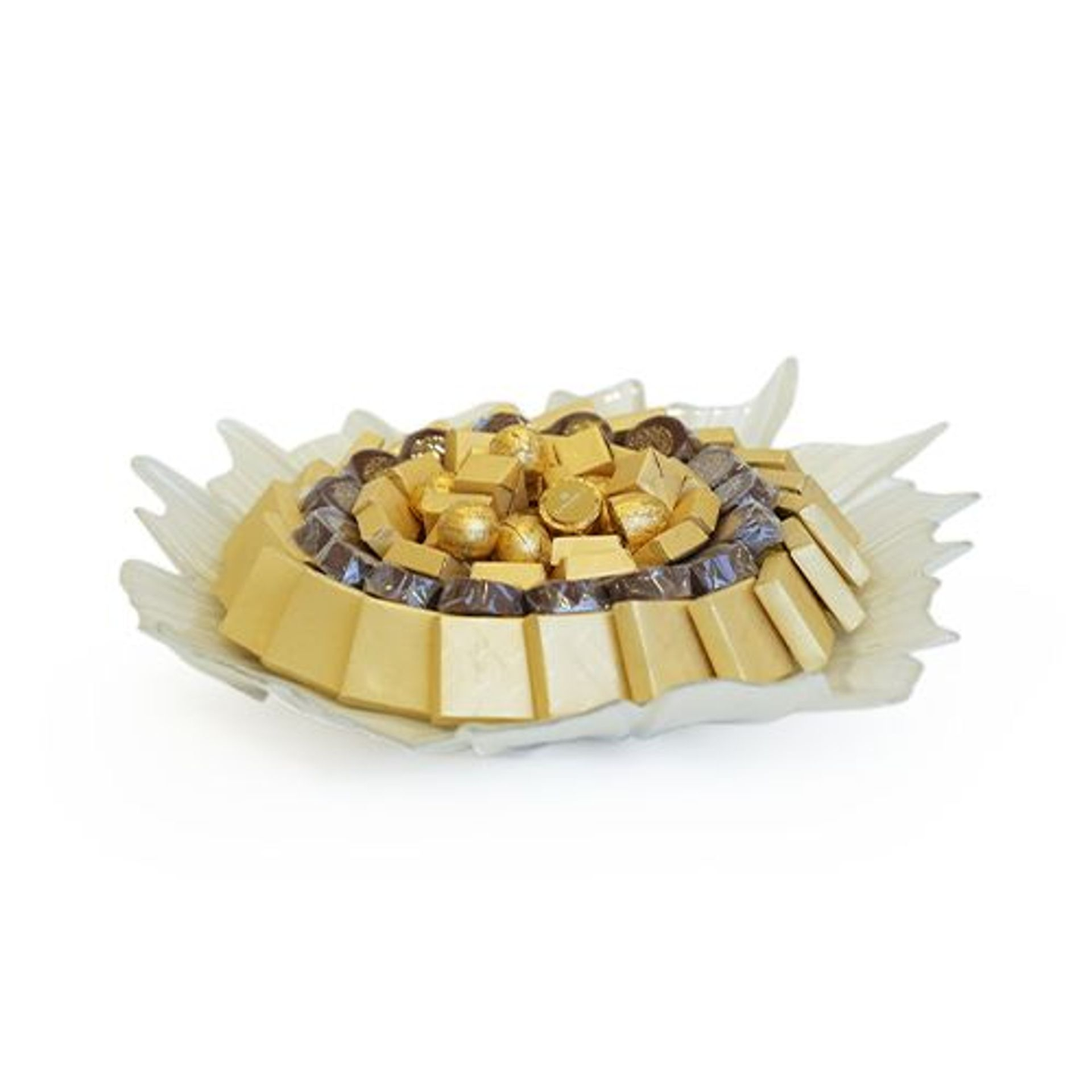 Wrapped Chocolate Large Flower Shaped Vase