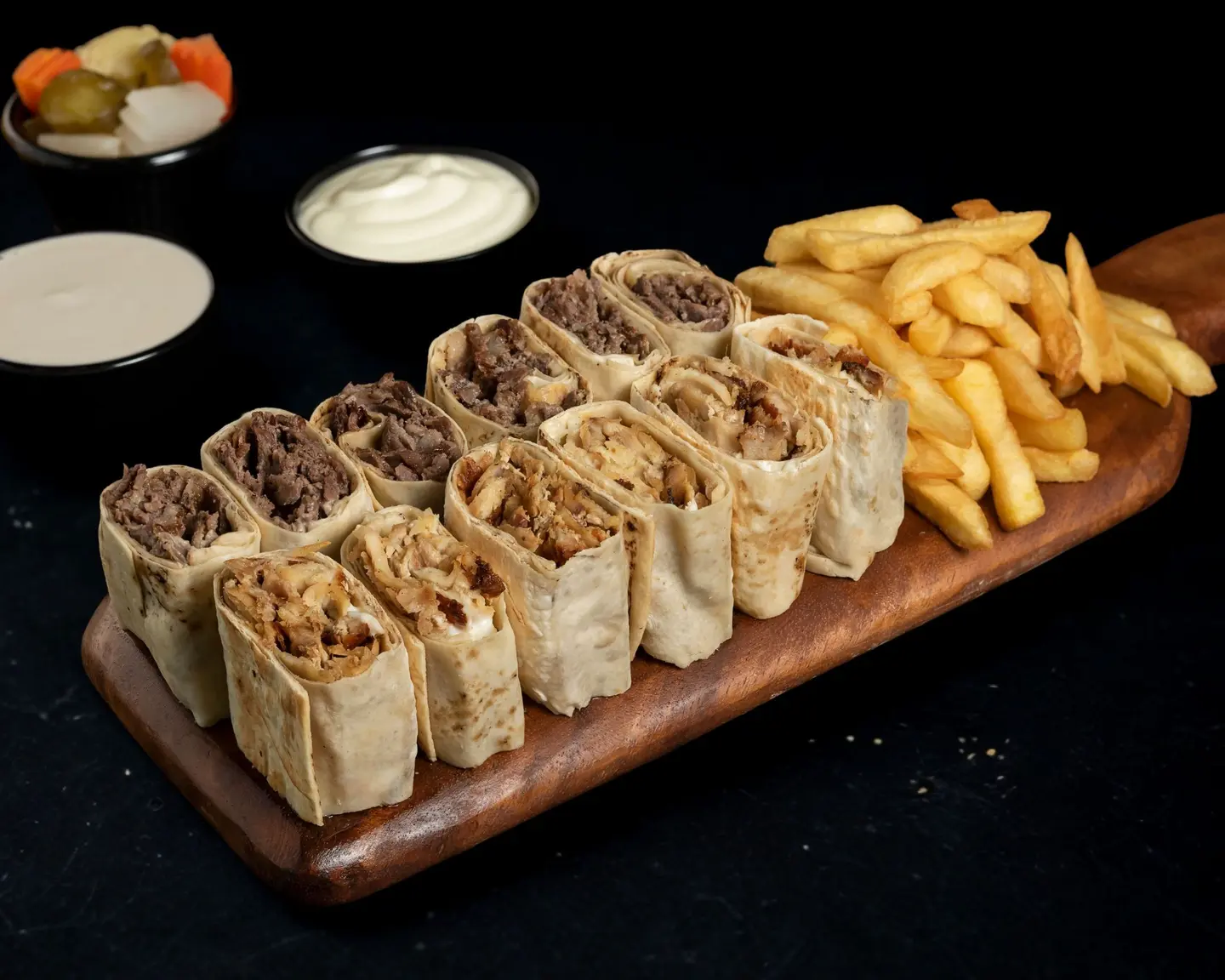 Mixed Shawarma Plate (12 Pcs)