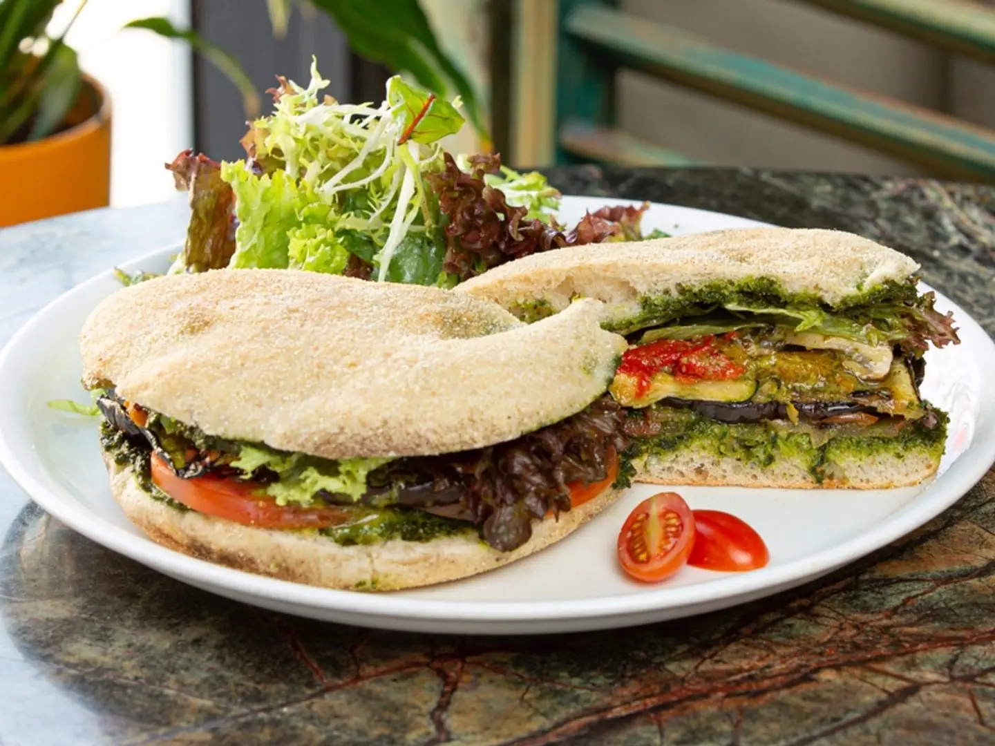 Grilled Veggies With Pesto (Half)