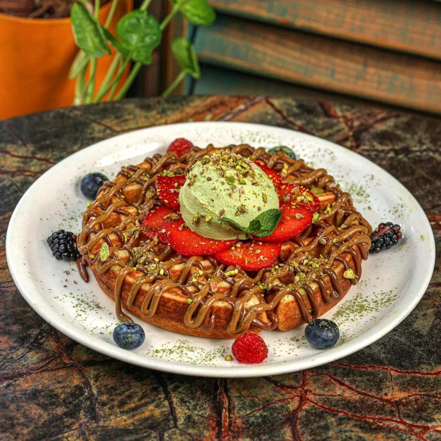 Waffle Pistachio And Gianduja