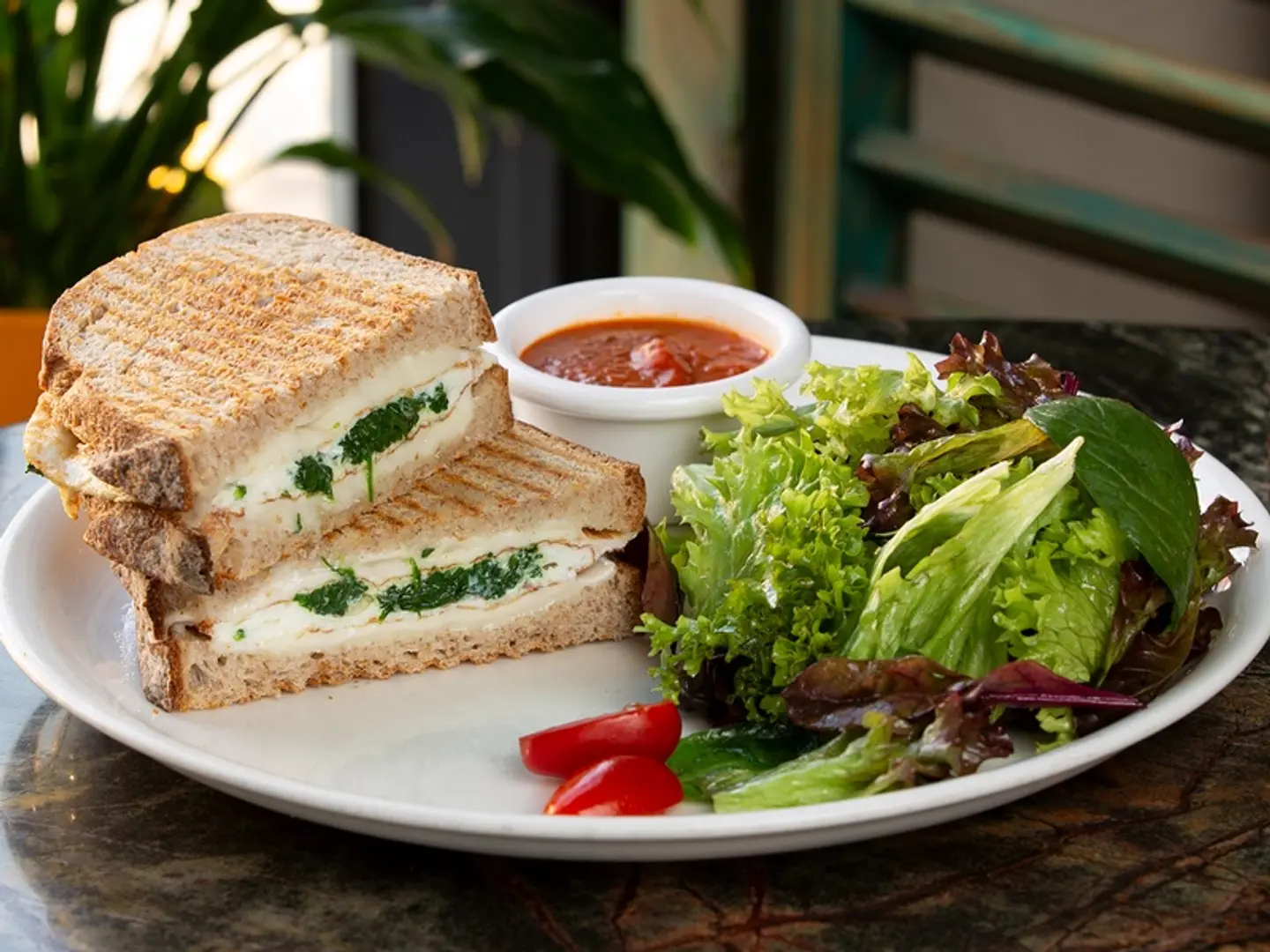 Egg White & Spinach Breakfast Panini