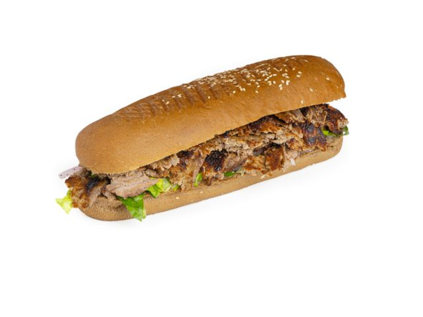 Meat Doner With Baguette Bread