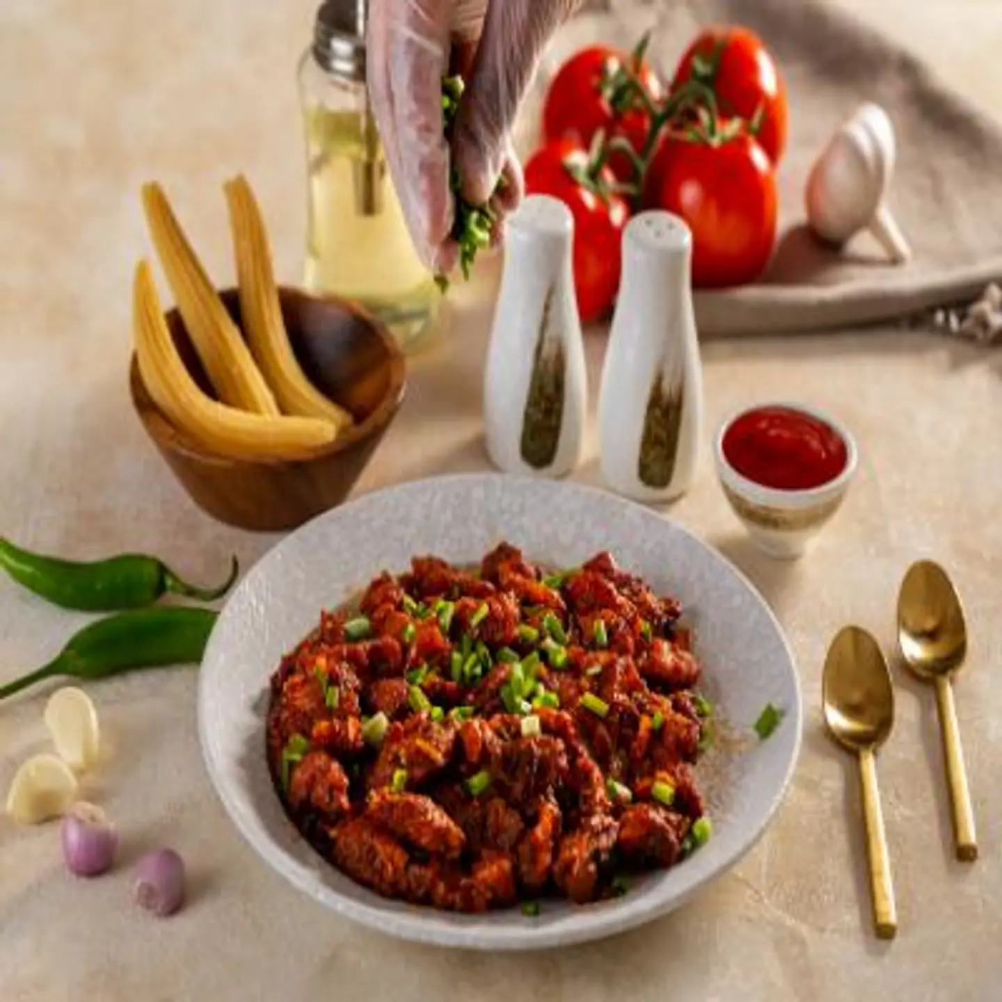 ذرة صغيرة بالملح والفلفل