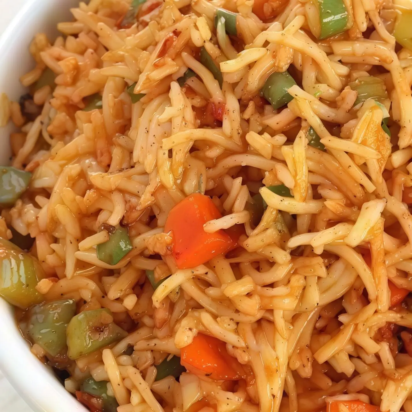 أرز مقلي بالزنجبيل المحروق والثوم