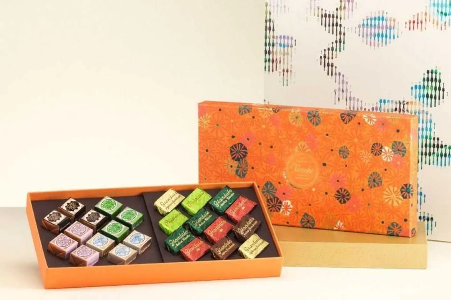 Murrine Orange Giftbox With Cremino And Gianduiotto Chocolates 246 G