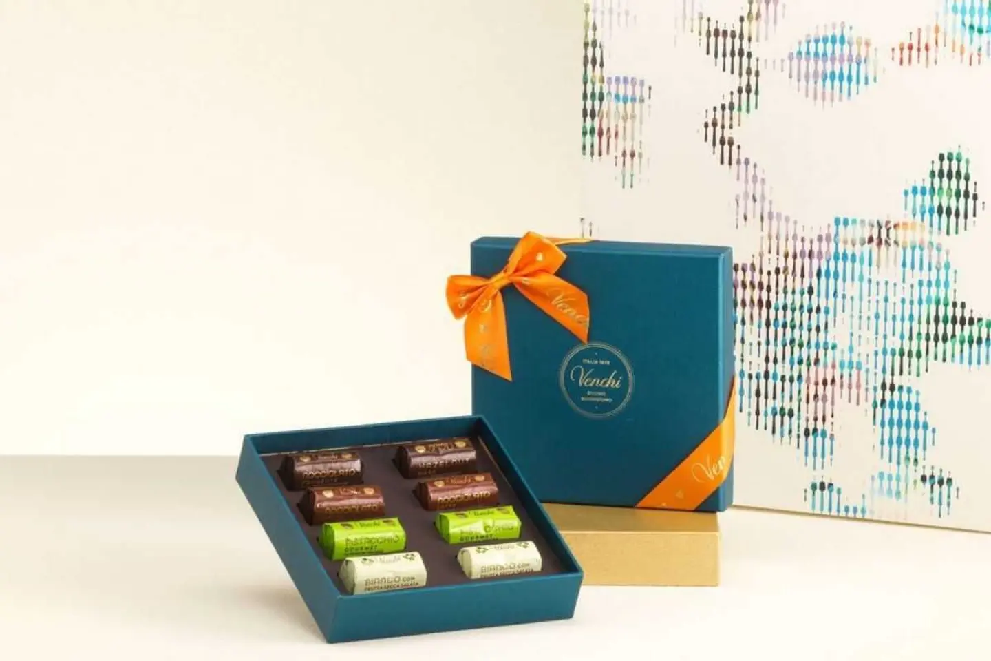 Murrine Blue Giftbox Lingottino Chocolates 117 G