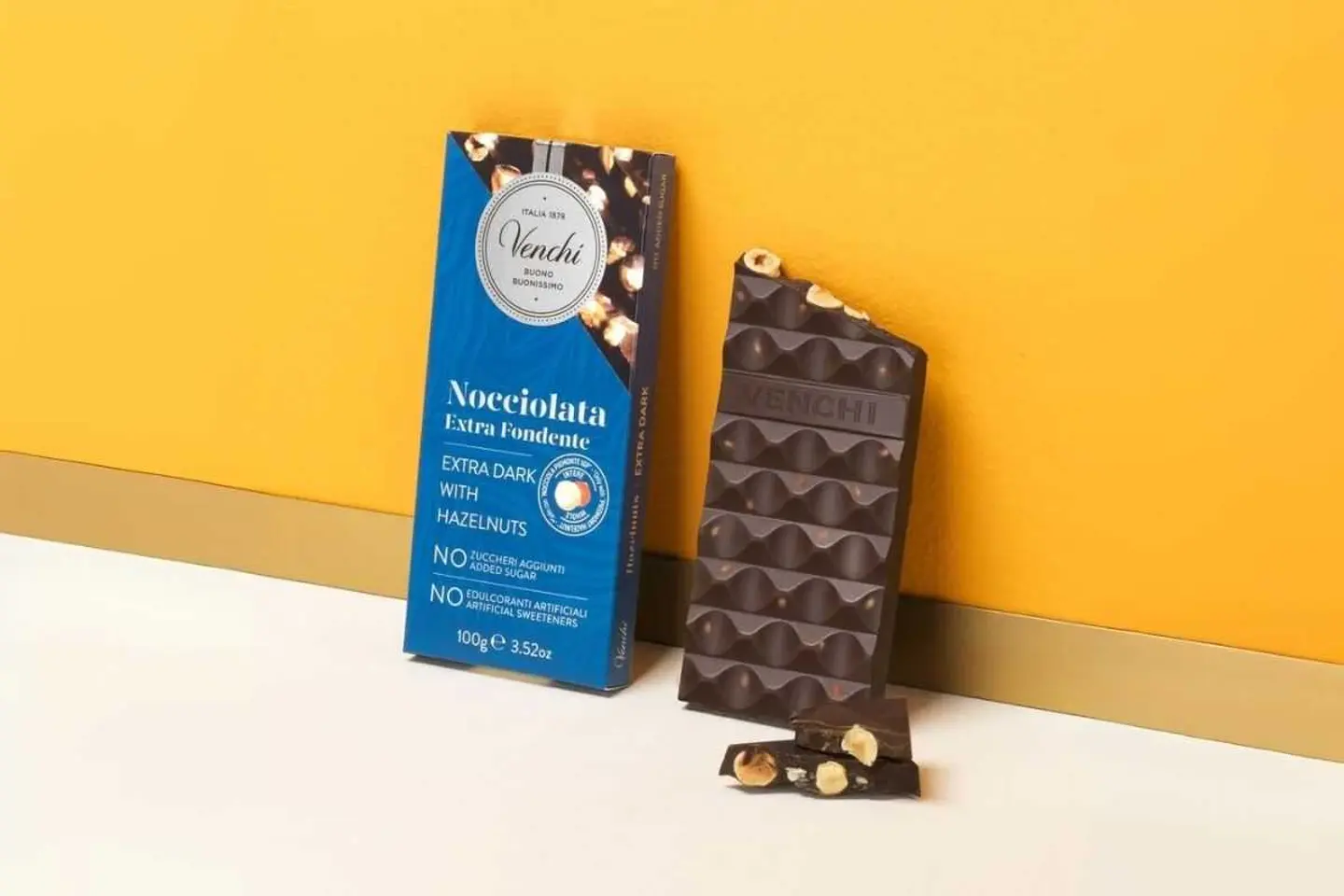 Extra Dark With Hazelnut Bar No Added Sugar 100 G