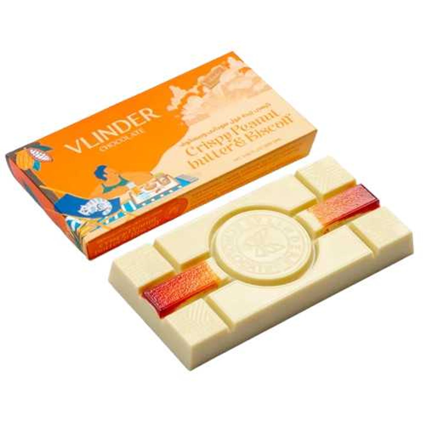 Vlinder Chocolate Crispy Peanut Butter & Biscoff Bar 240 Gm