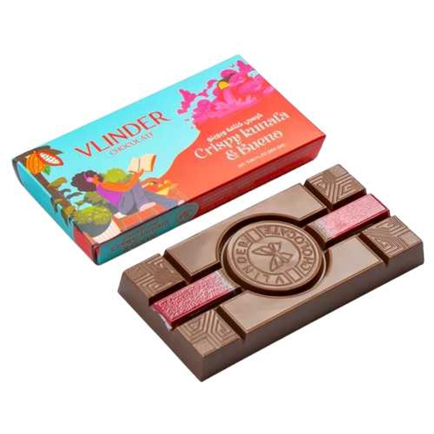 Vlinder Chocolate Crispy Kunafa & Bueno Bar 240 Gm