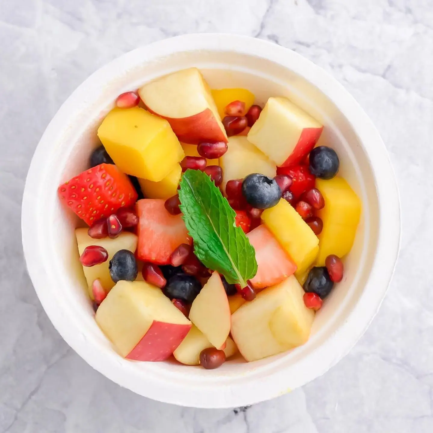 Fresh Fruit Bowl (Mango, Blueberry, Strawberry, Apple, Mint)