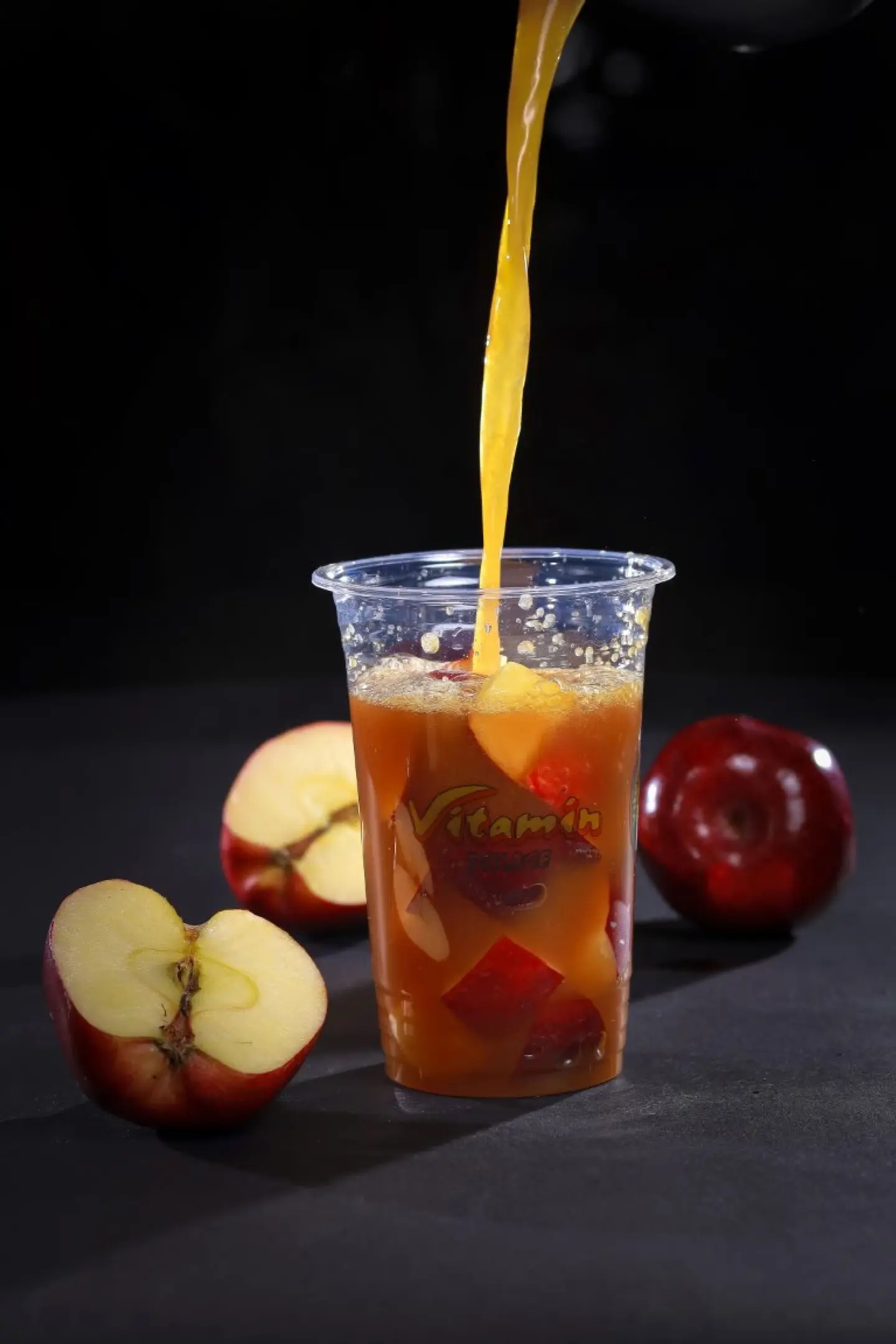 Red Apple Juice With Pieces