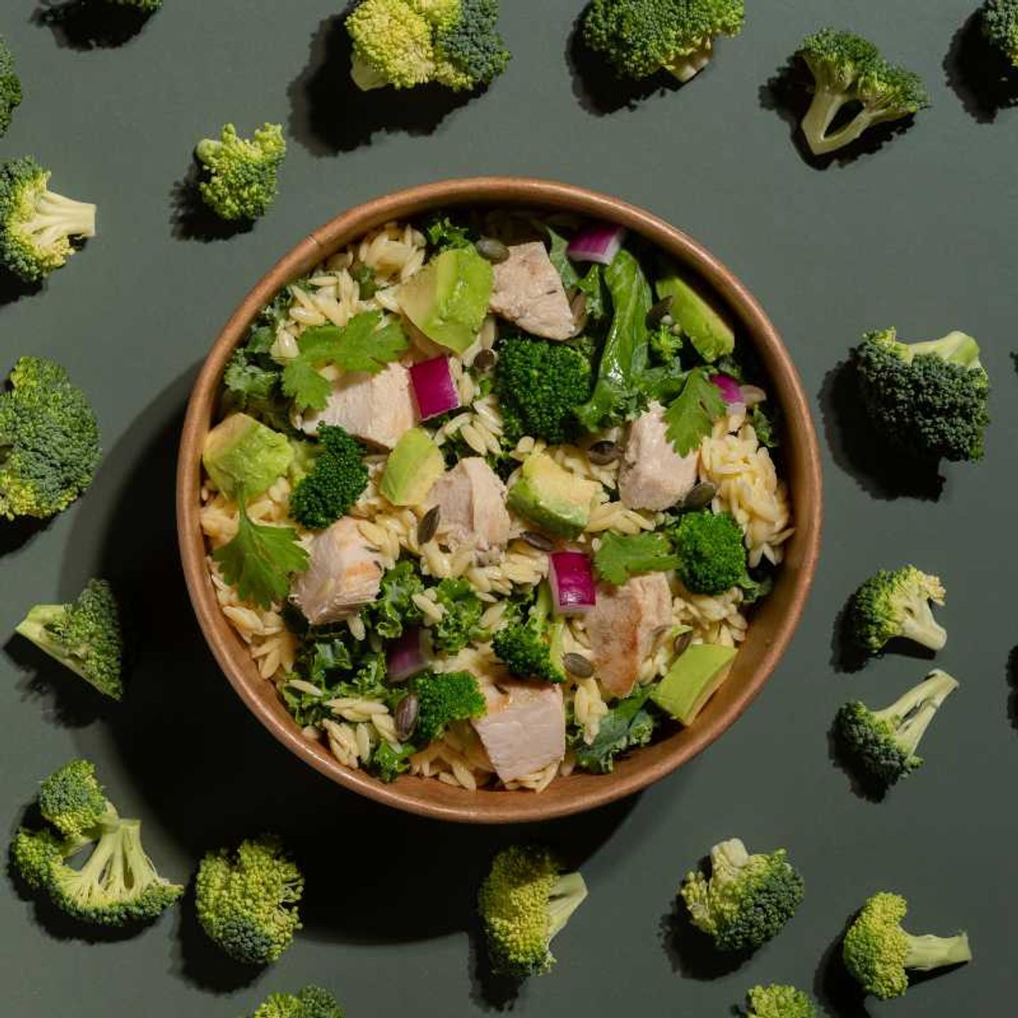 Chicken Orzo Avocado Bowl (760 Cal)