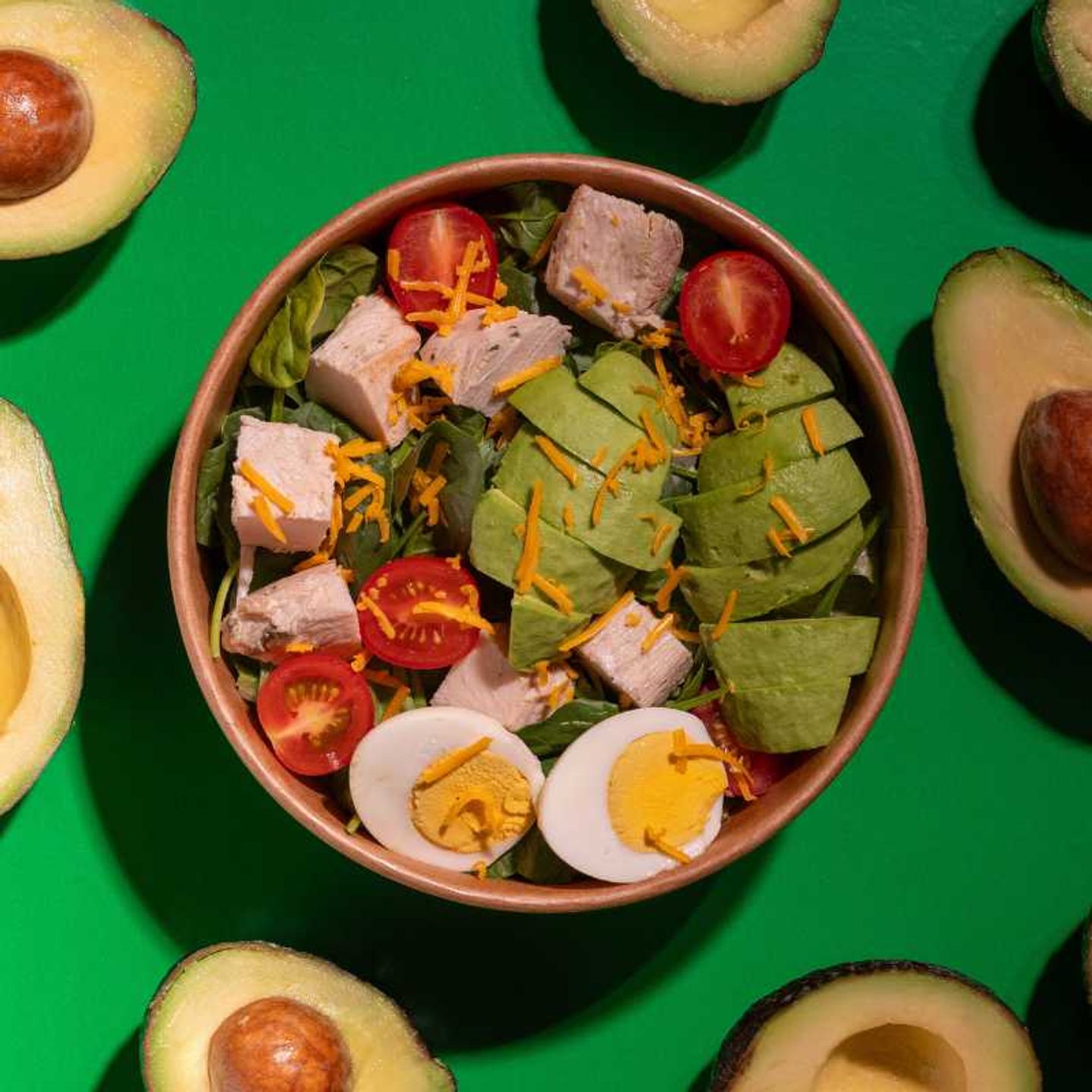 Keto Chicken Avocado Salad (731 Cal)