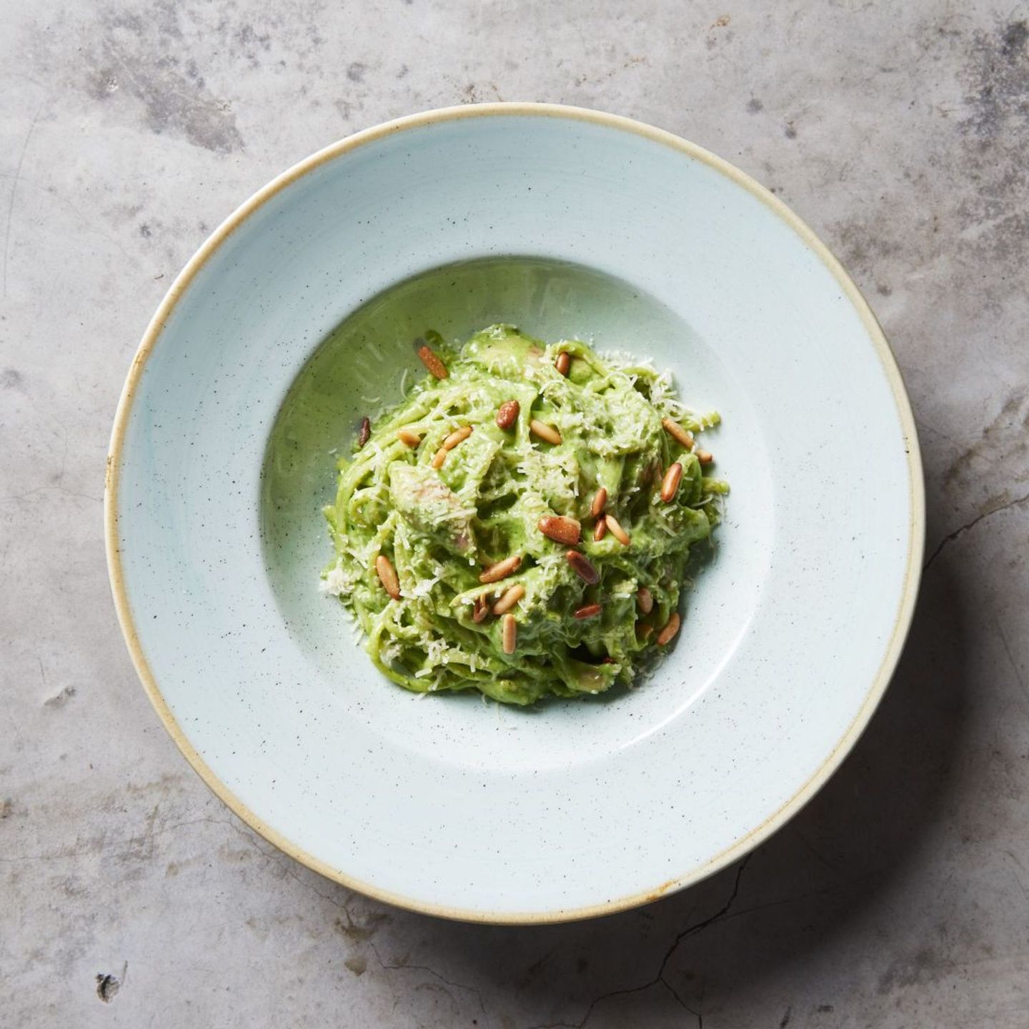 Creamy Basil Pesto Linguine
