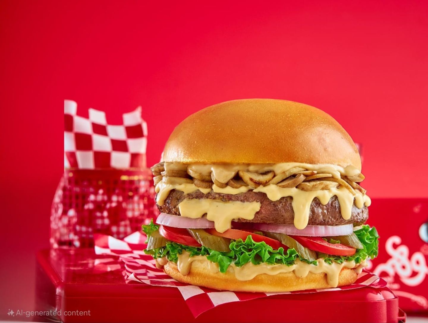 Truffle Mushroom Burger Sandwich