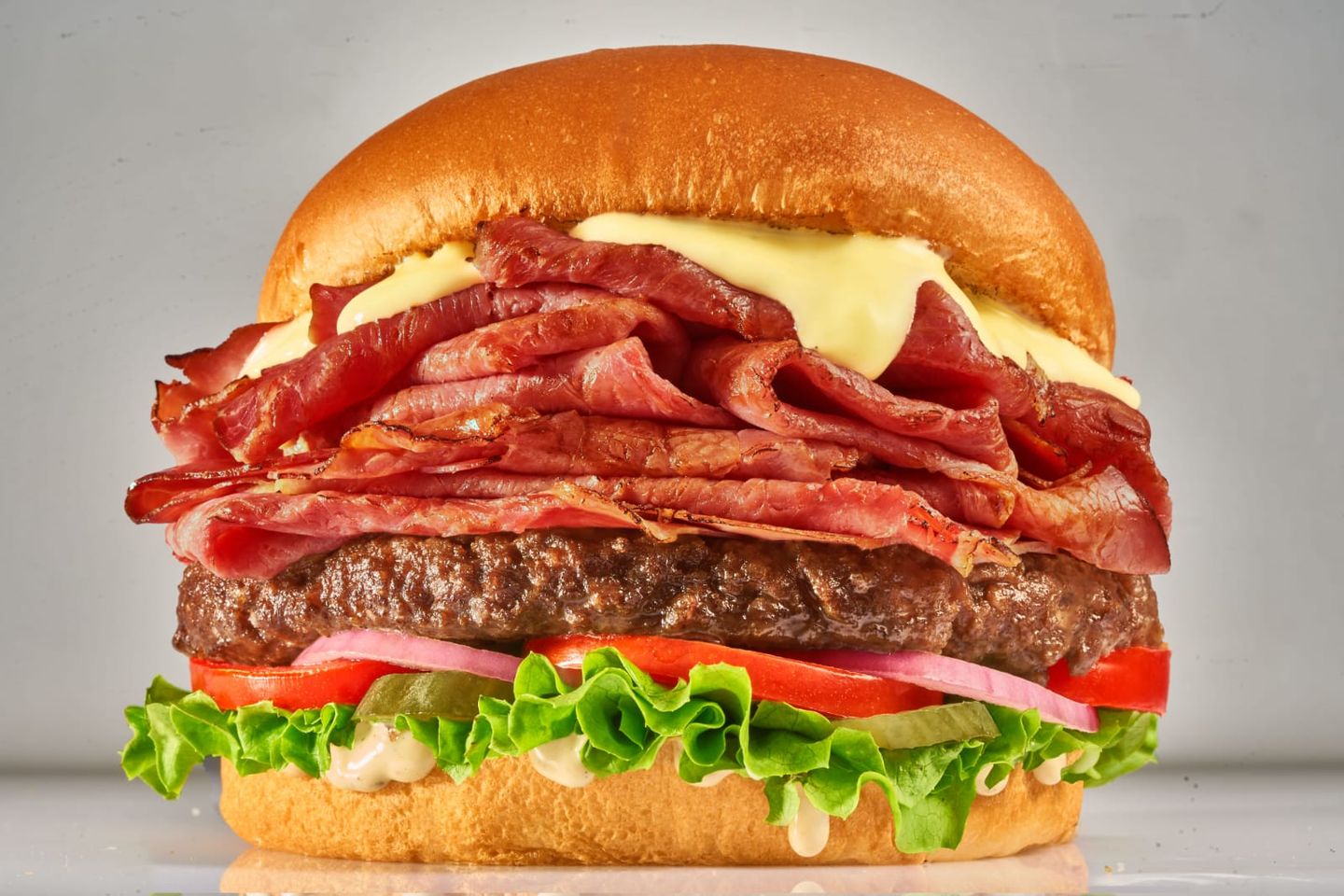 Mighty Boston Bacon Burger Sandwich