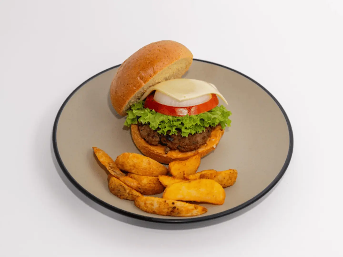 برجر لحم + بطاطس ١٠٠ جم