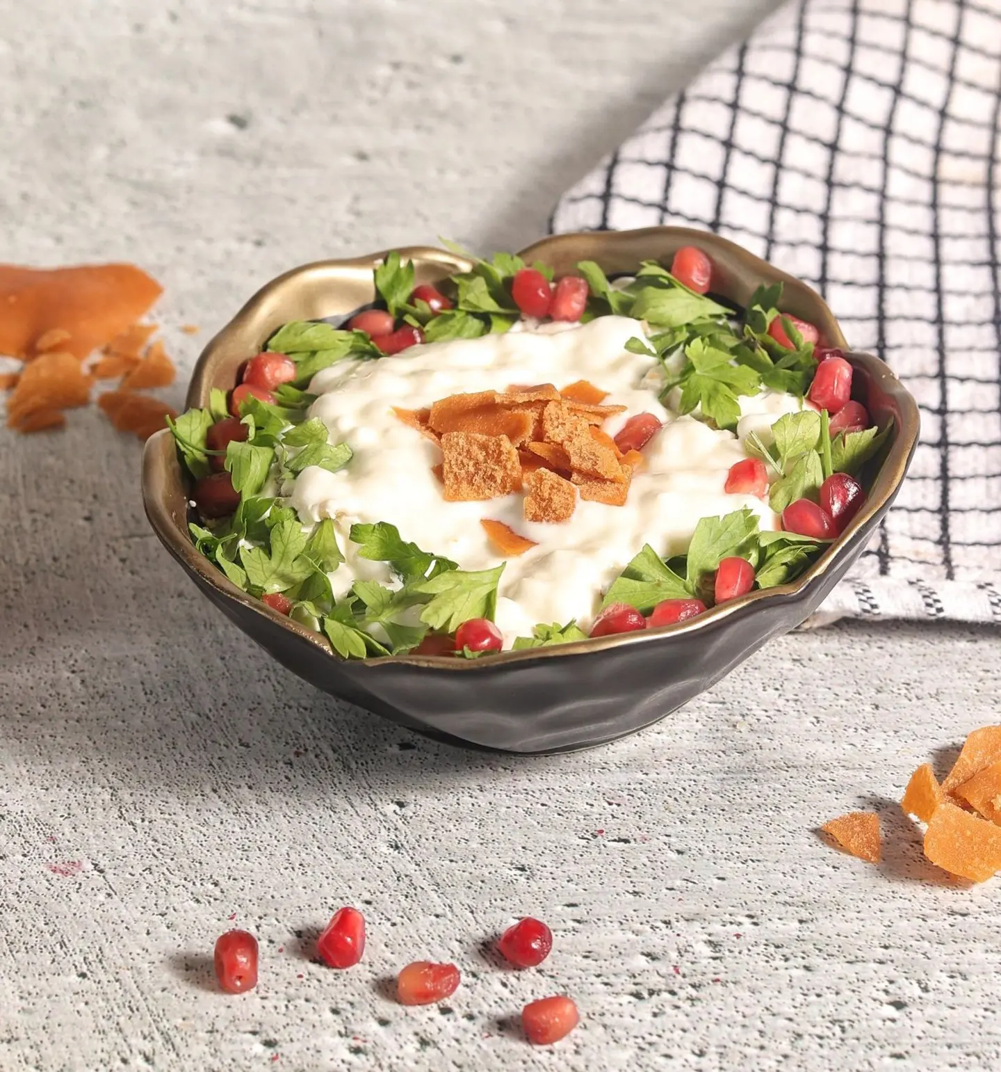Grape Leaves Fatteh