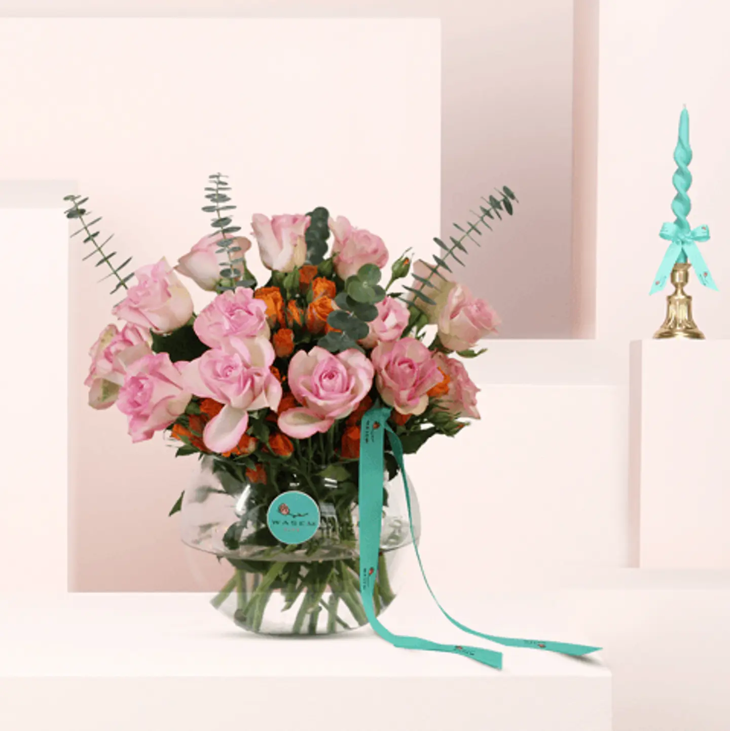 فازة ورد طبيعي