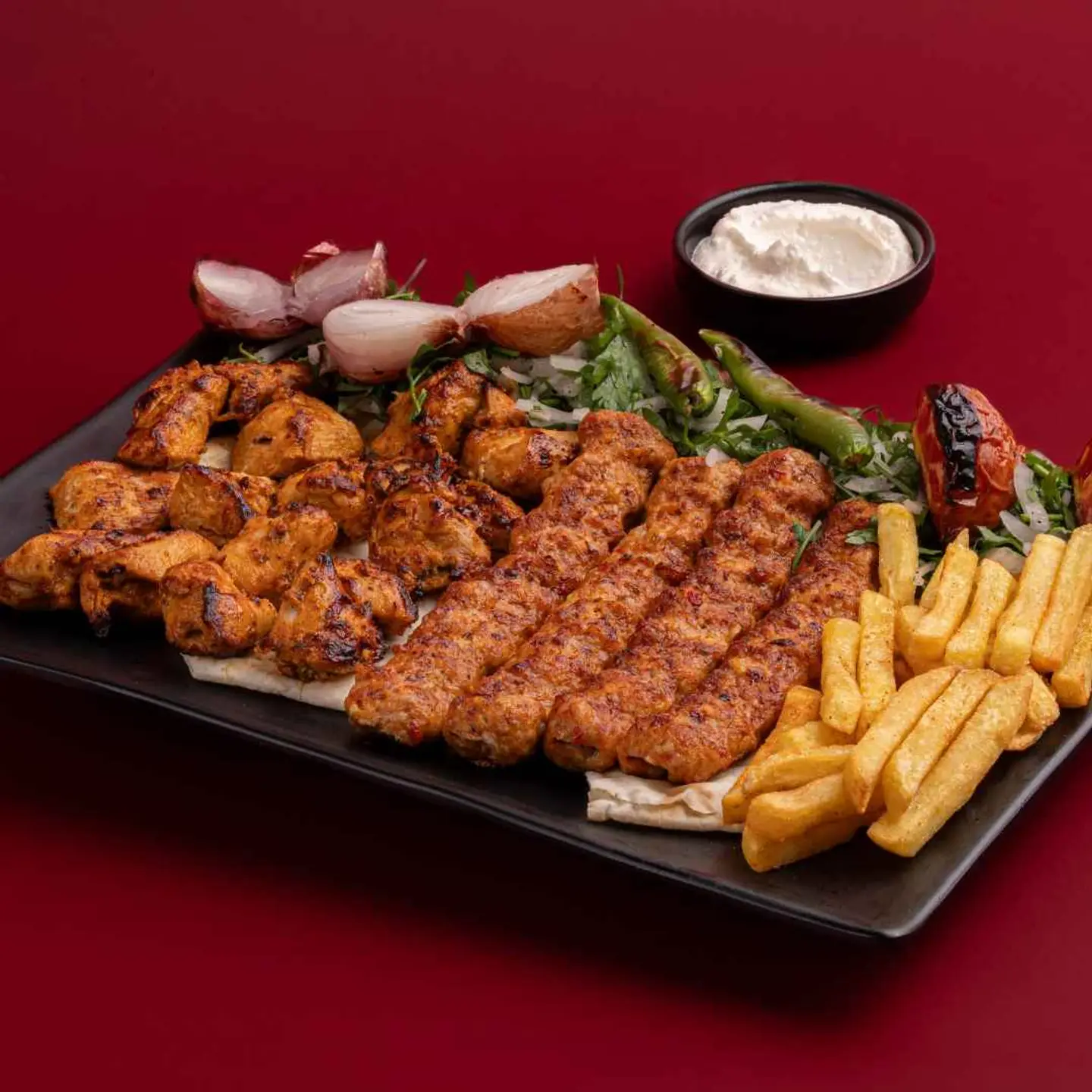 مشكل دجاج وسط