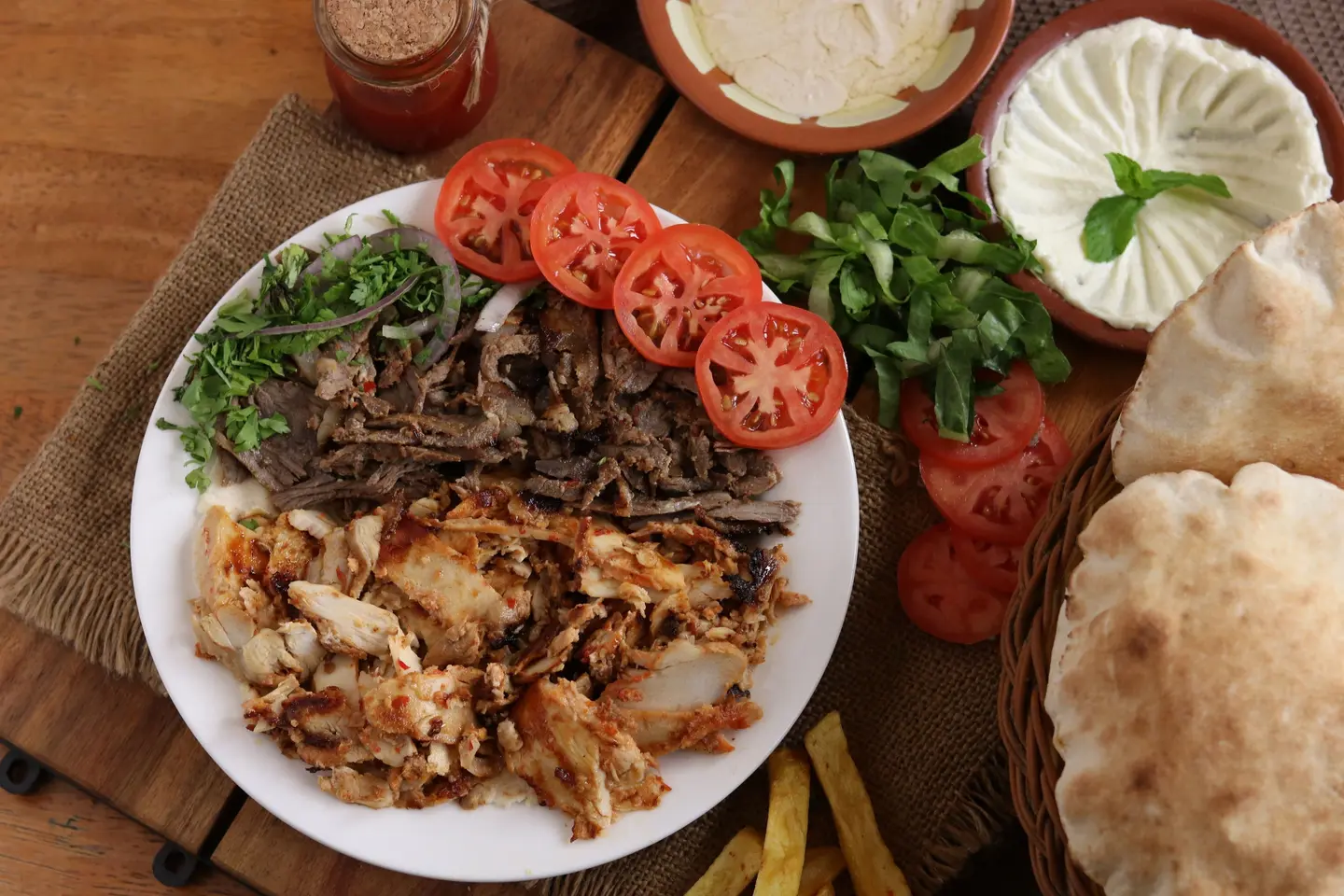 Mixed Plate Of Shawerma