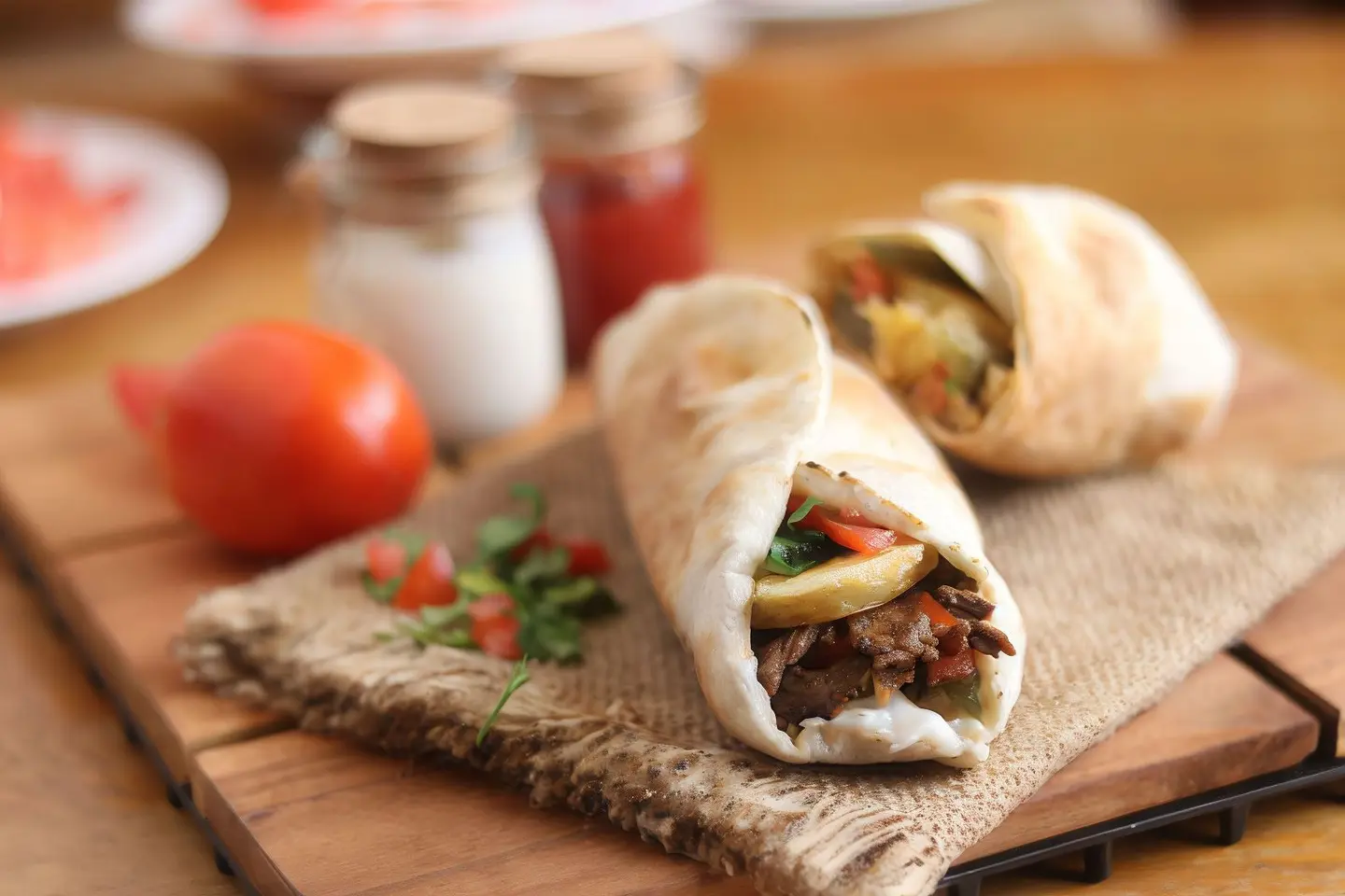 ساندويش شاورما لحمة