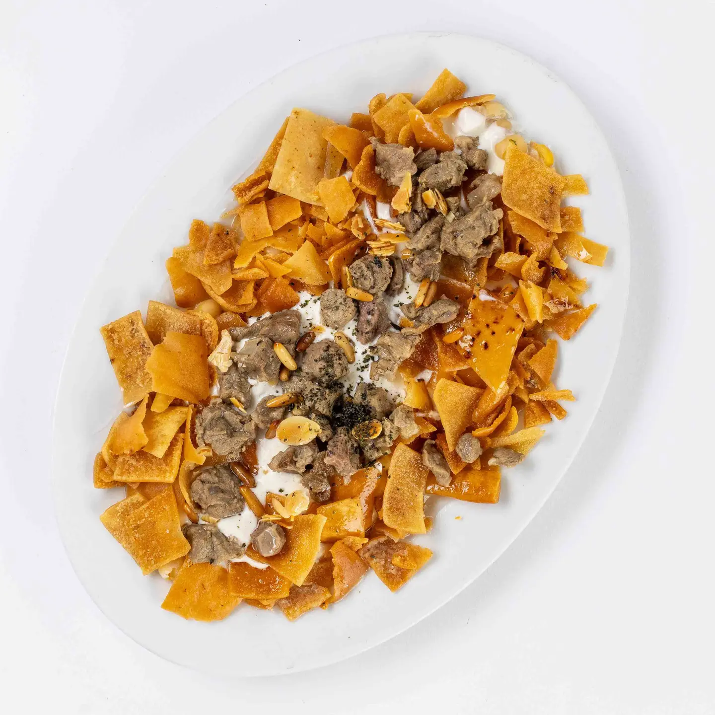 فتة حمص مع لحمة (صحن)