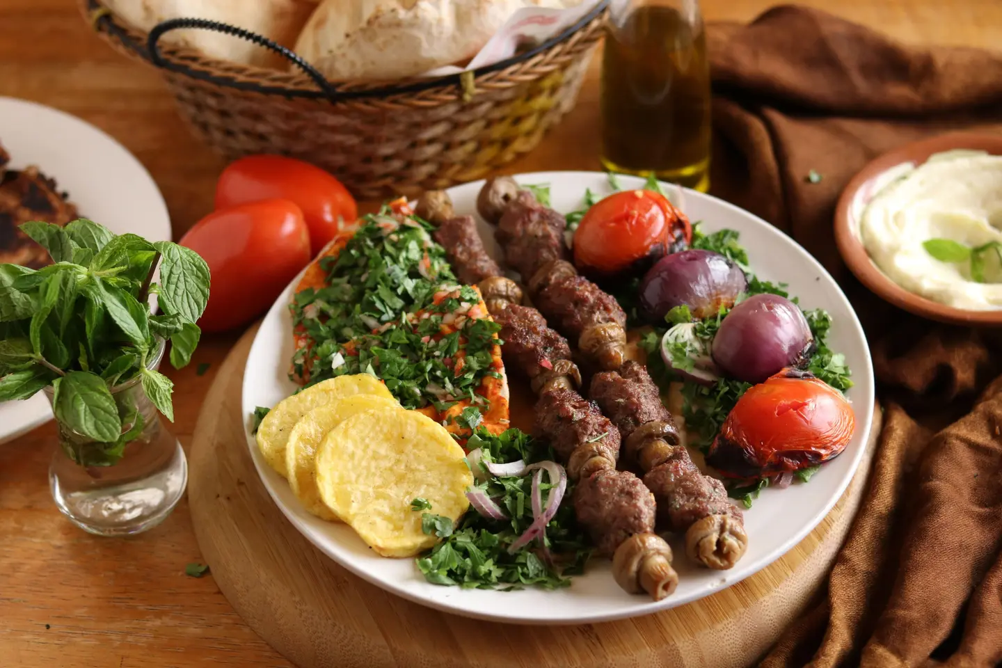 كباب بالفطر (سيخين)