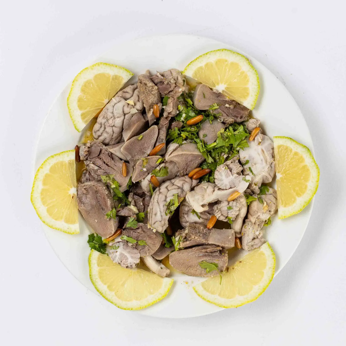 مخ مع لسان (صحن)