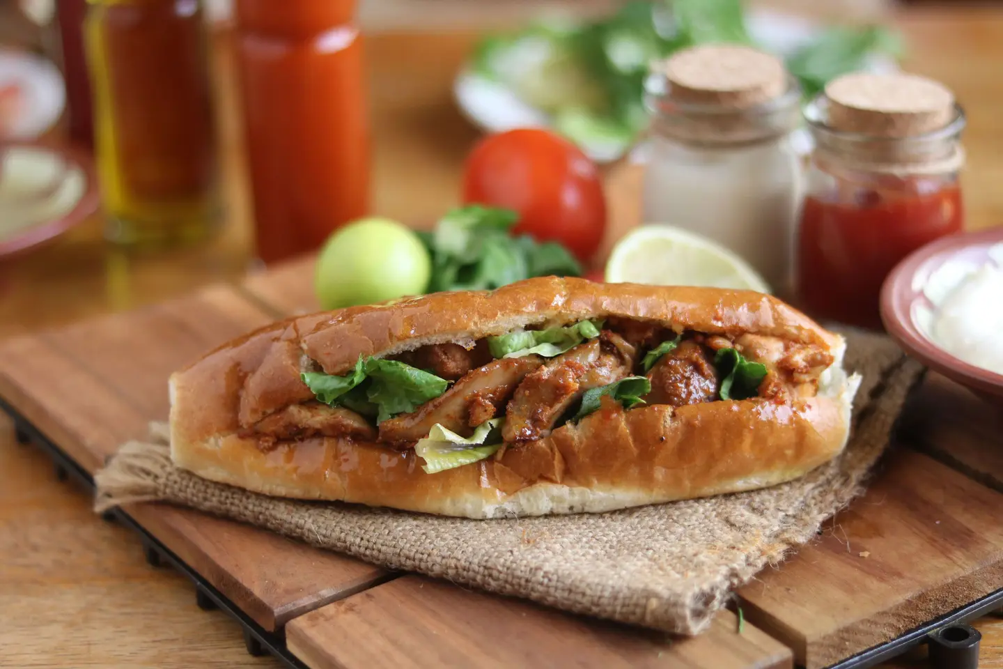 دجاج مسحب (ساندويش)