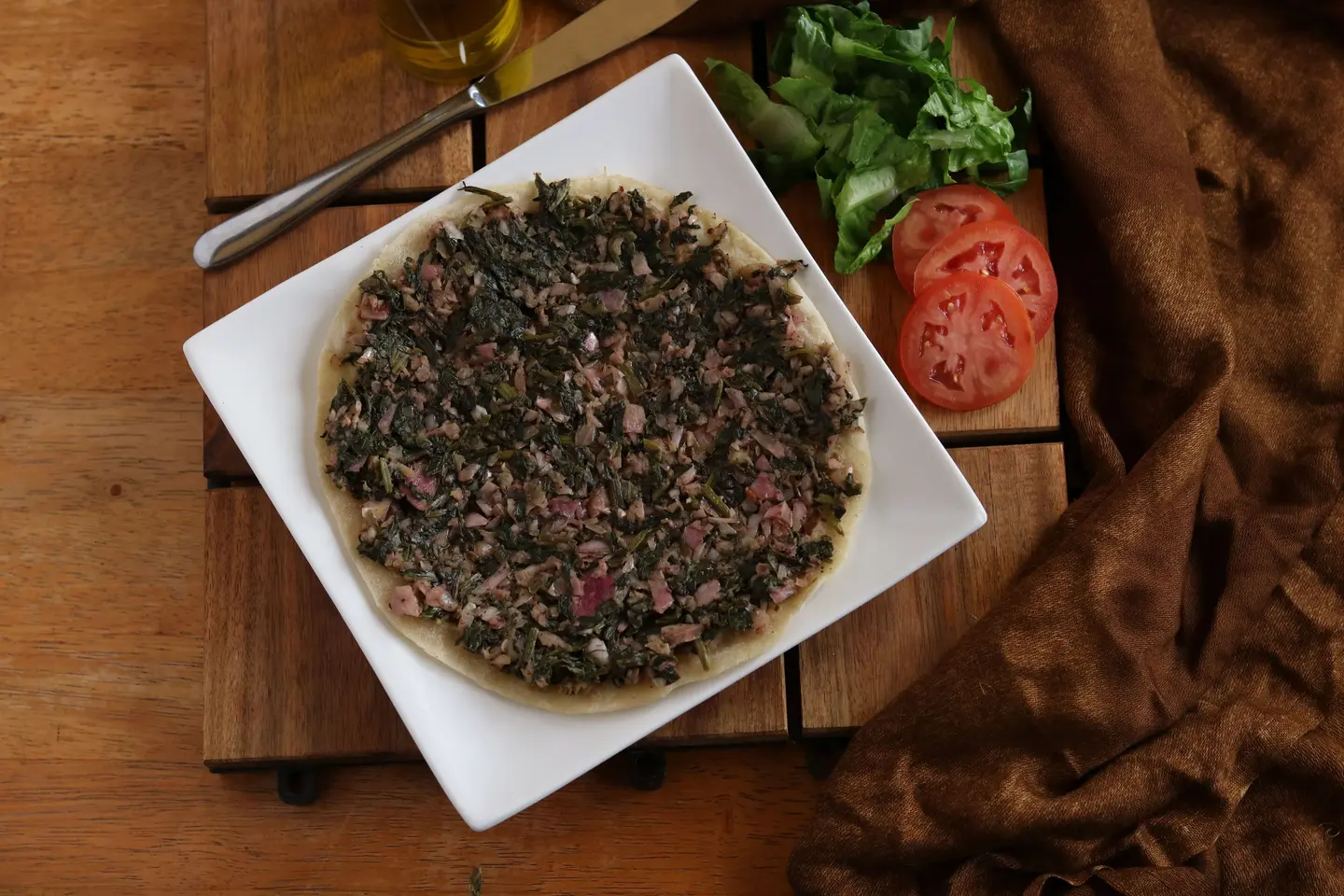 مناقيش سبانخ (صاج)