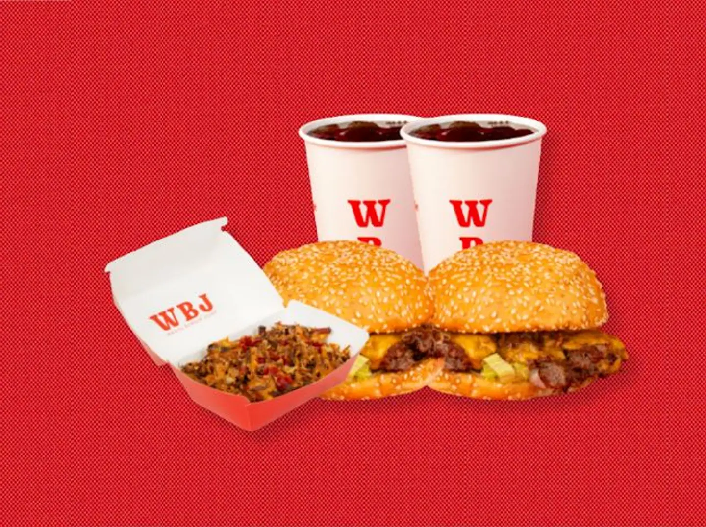 2 Wbj With Brisket Fries And Drinks