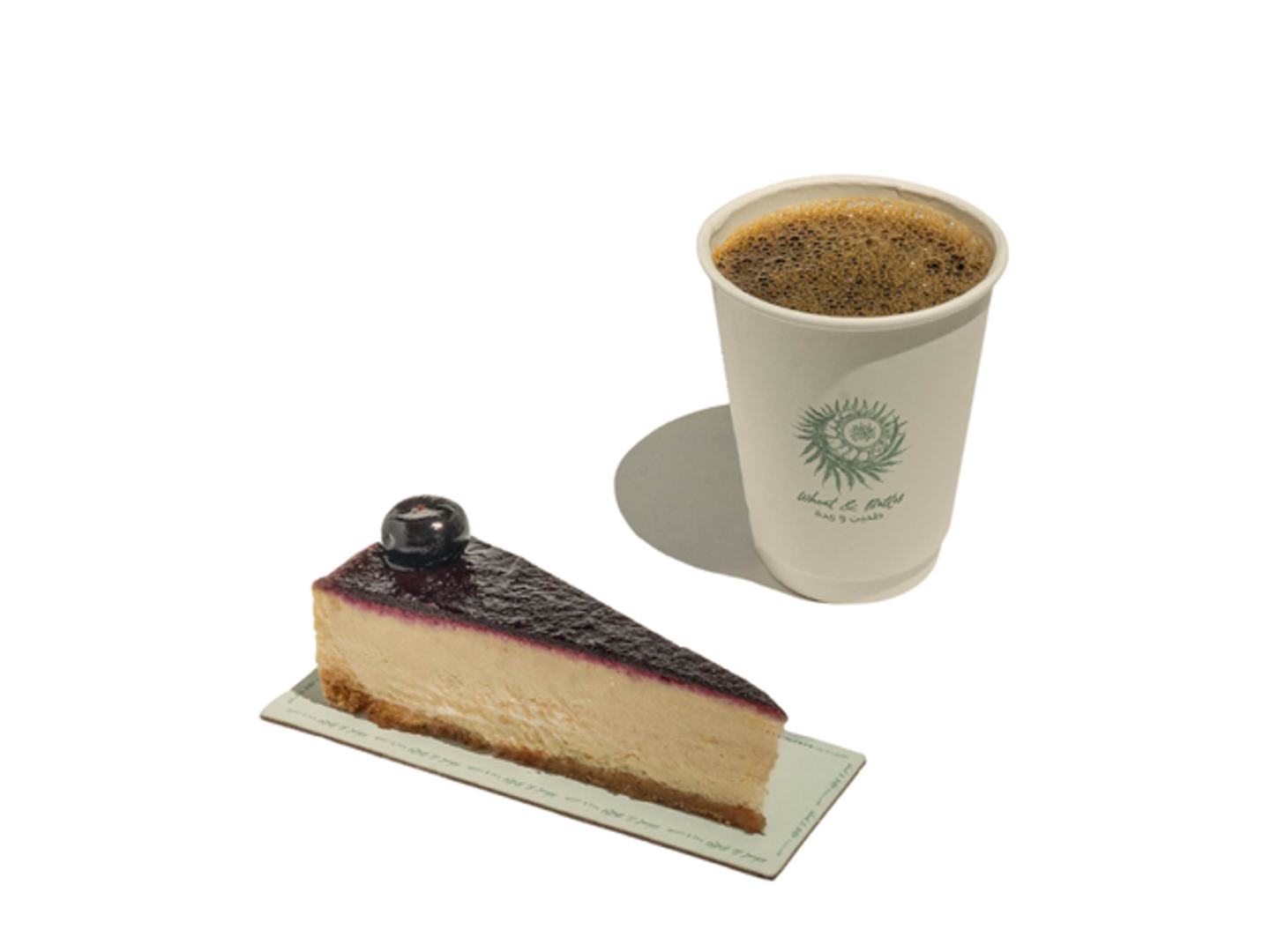 Today’s Coffee + Blueberry Cheesecake