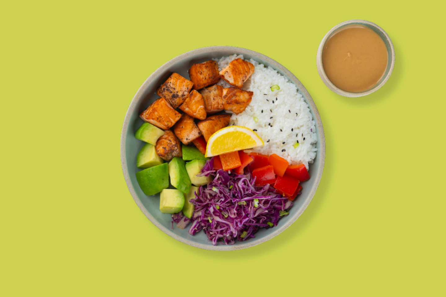 Salmon Cubes Bowl
