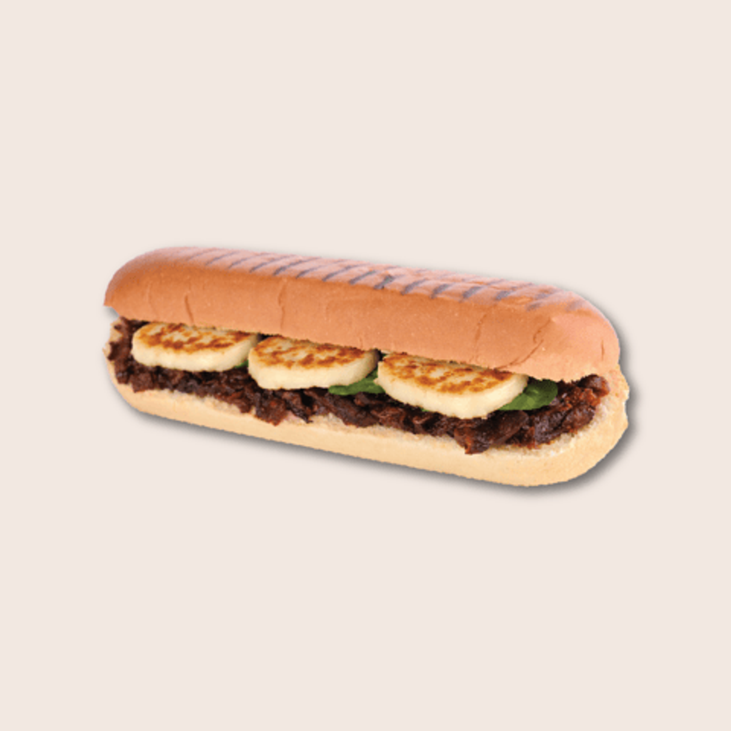 Aubergine Halloumi Sandwich