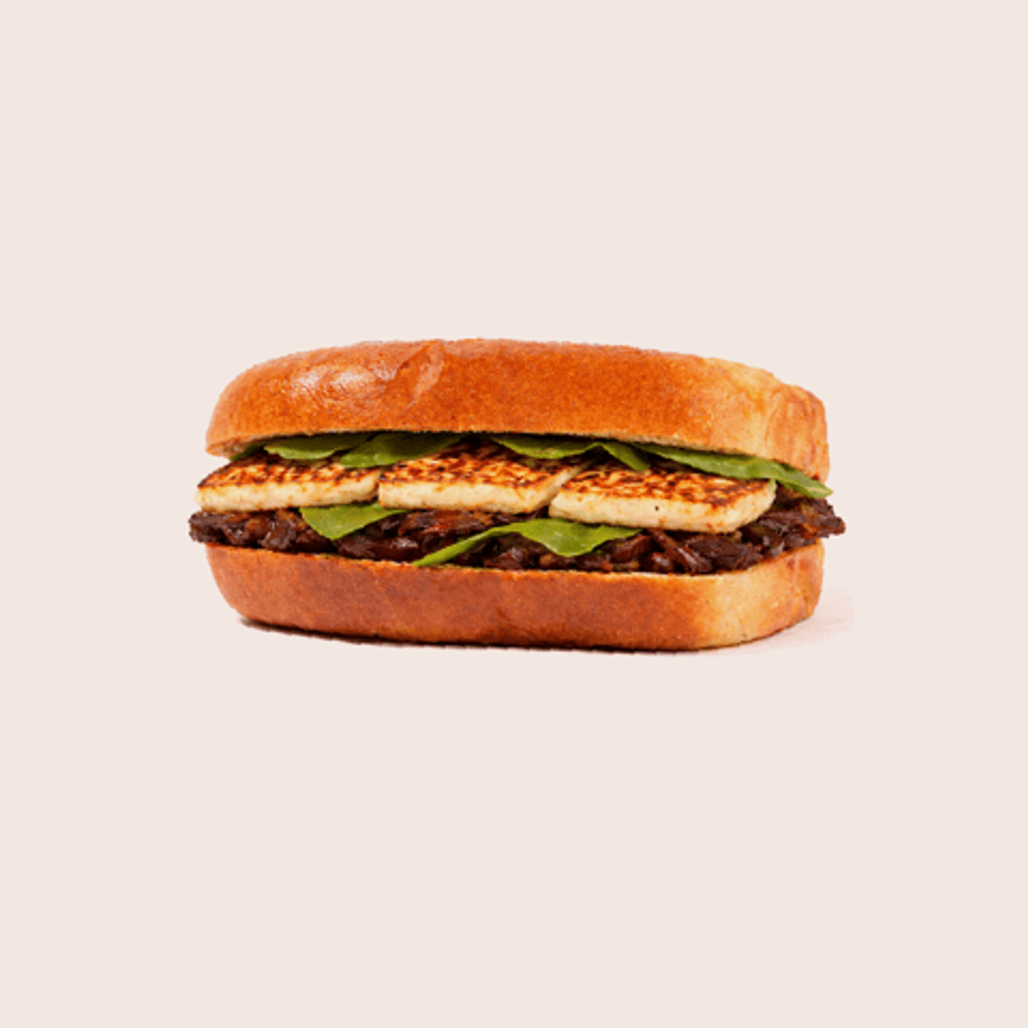 Aubergine Halloumi Brioche