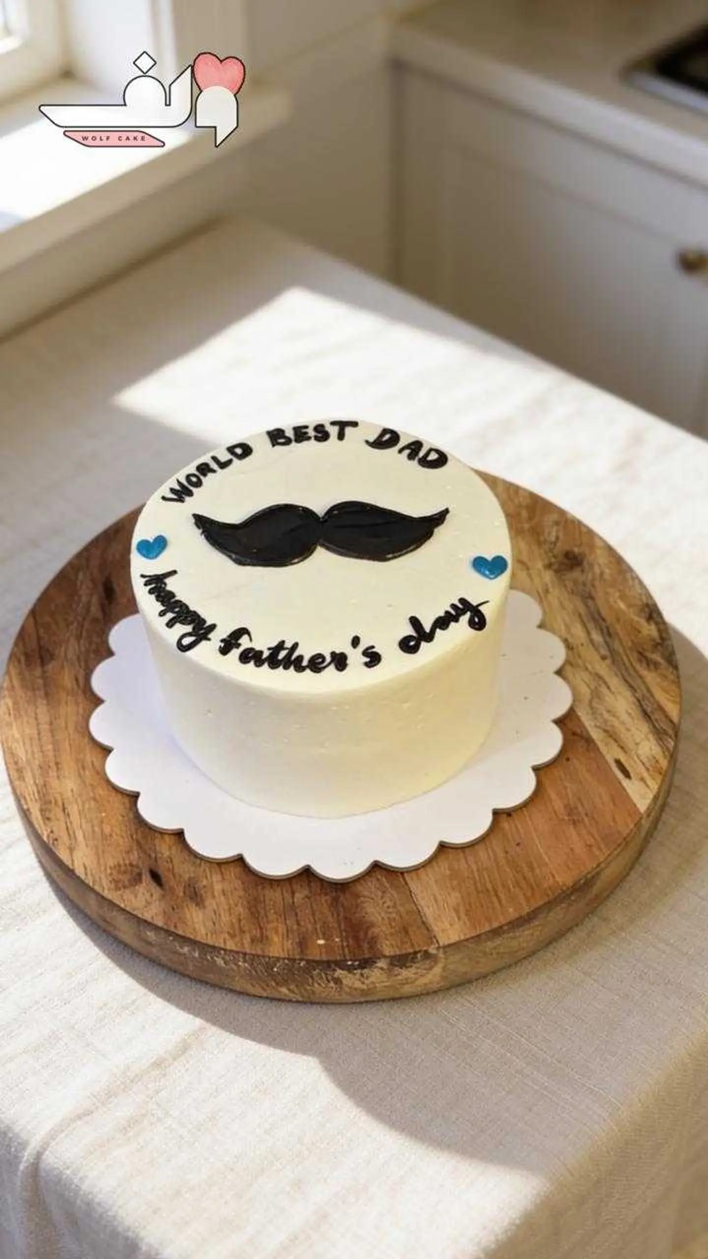 A Father's Day Mustache Cake