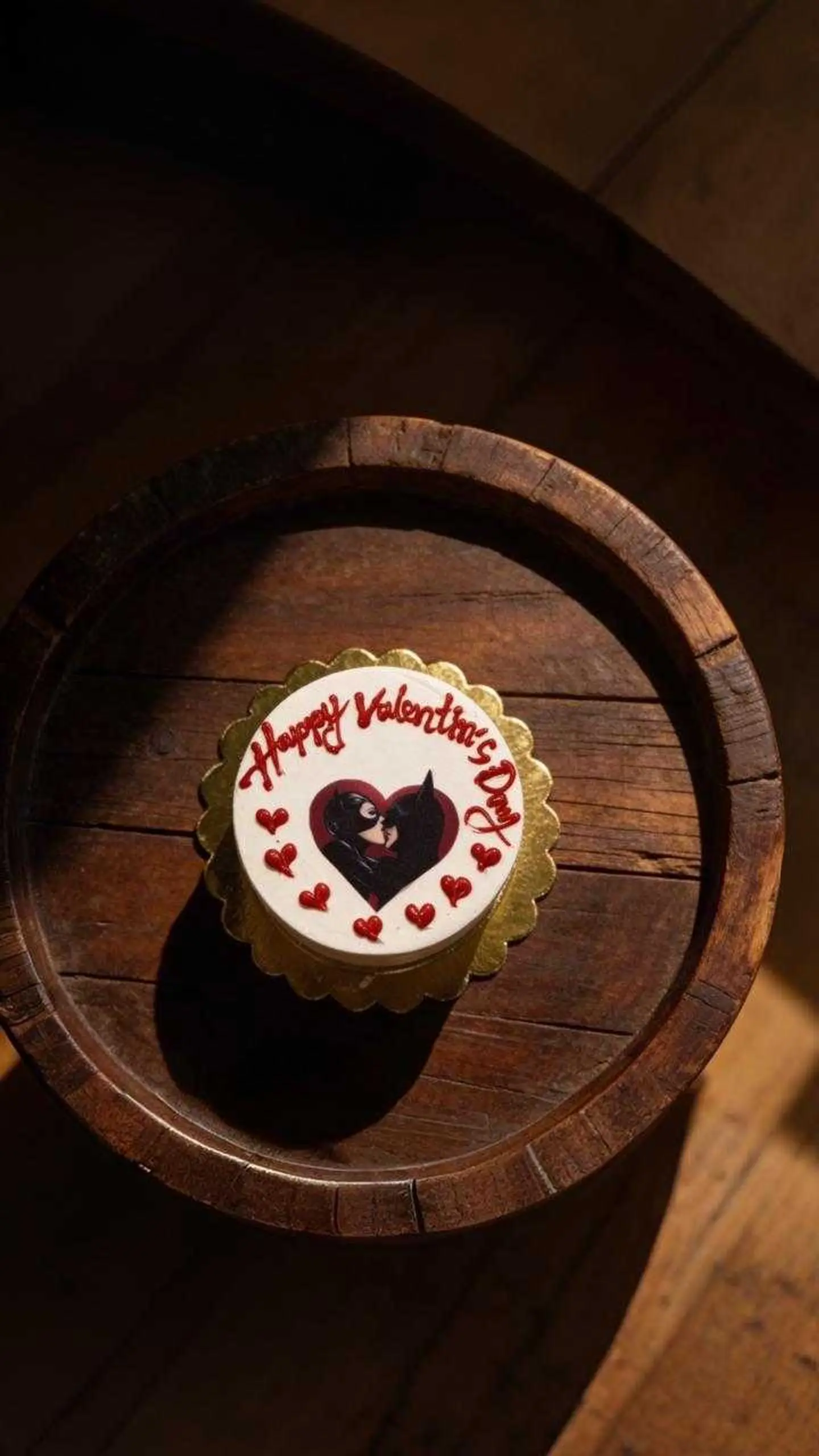 A Batman Valentine's Day Cake Shape 2