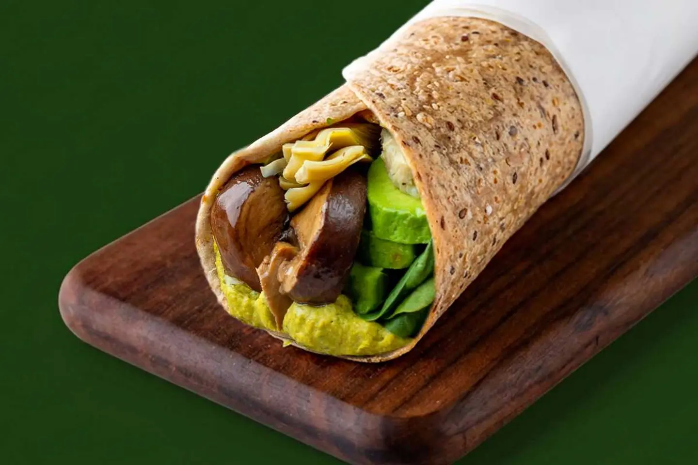 Portobello, Artichoke And Pesto Hummus