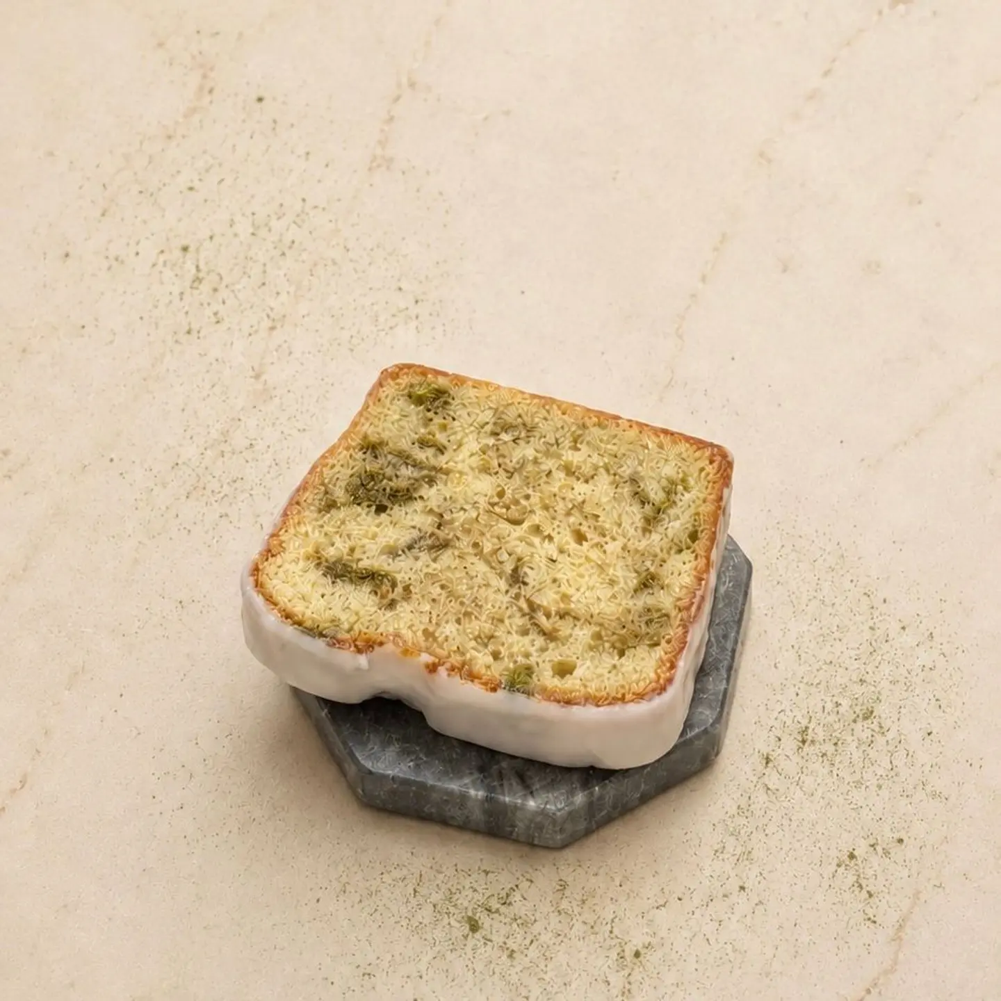Matcha Lemon Marble Cake