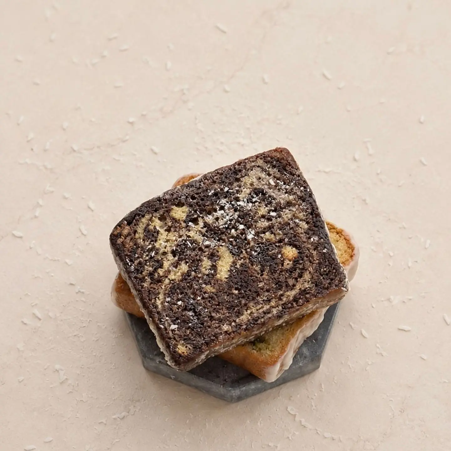 Lamington Marble Loaf Cake