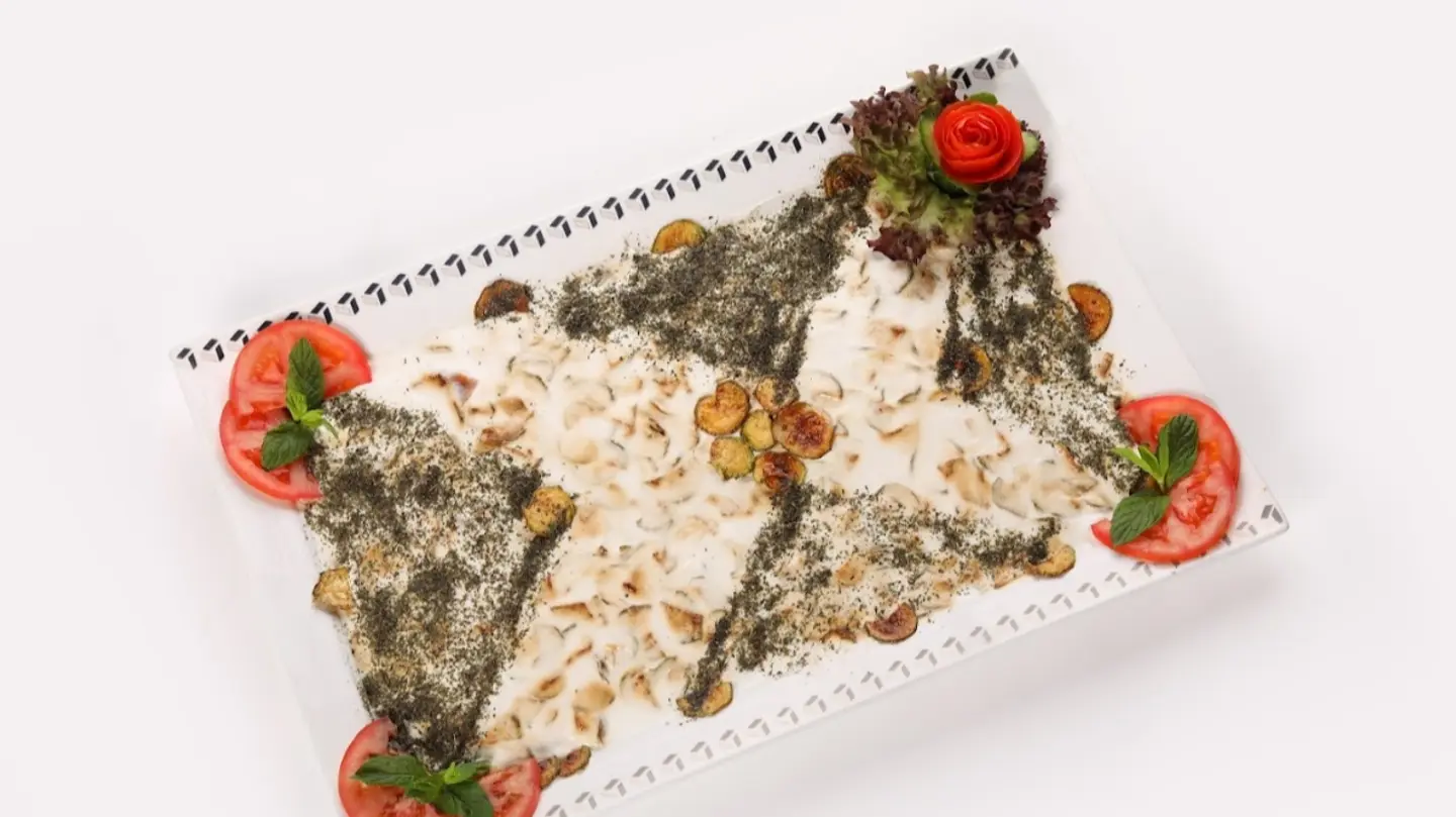 Fried Zucchini With Yogurt Tray